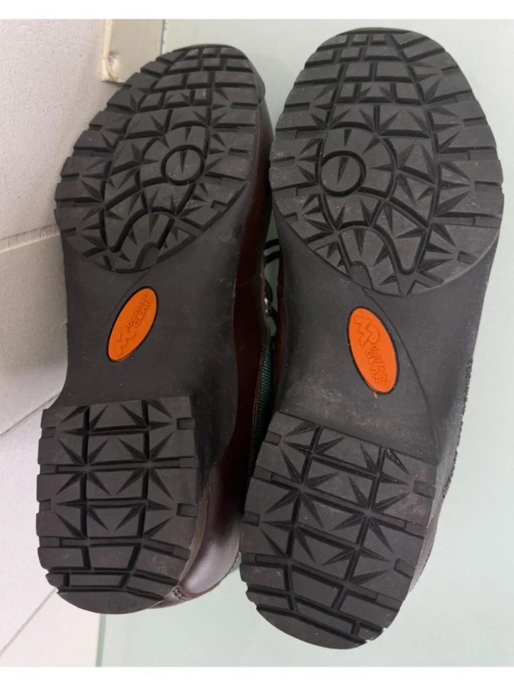 Mountain Gear Hiking Field Ankle Boots Mens 8.5 Leather Canvas Beef & Broccoli